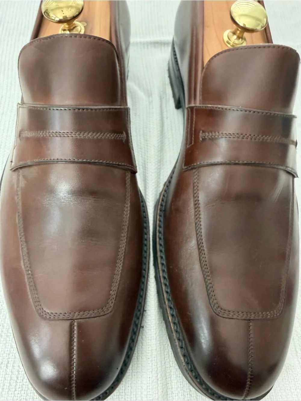 Gravati / Garys International — Made in Italy Men's Brown Leather Slip-On Penny
